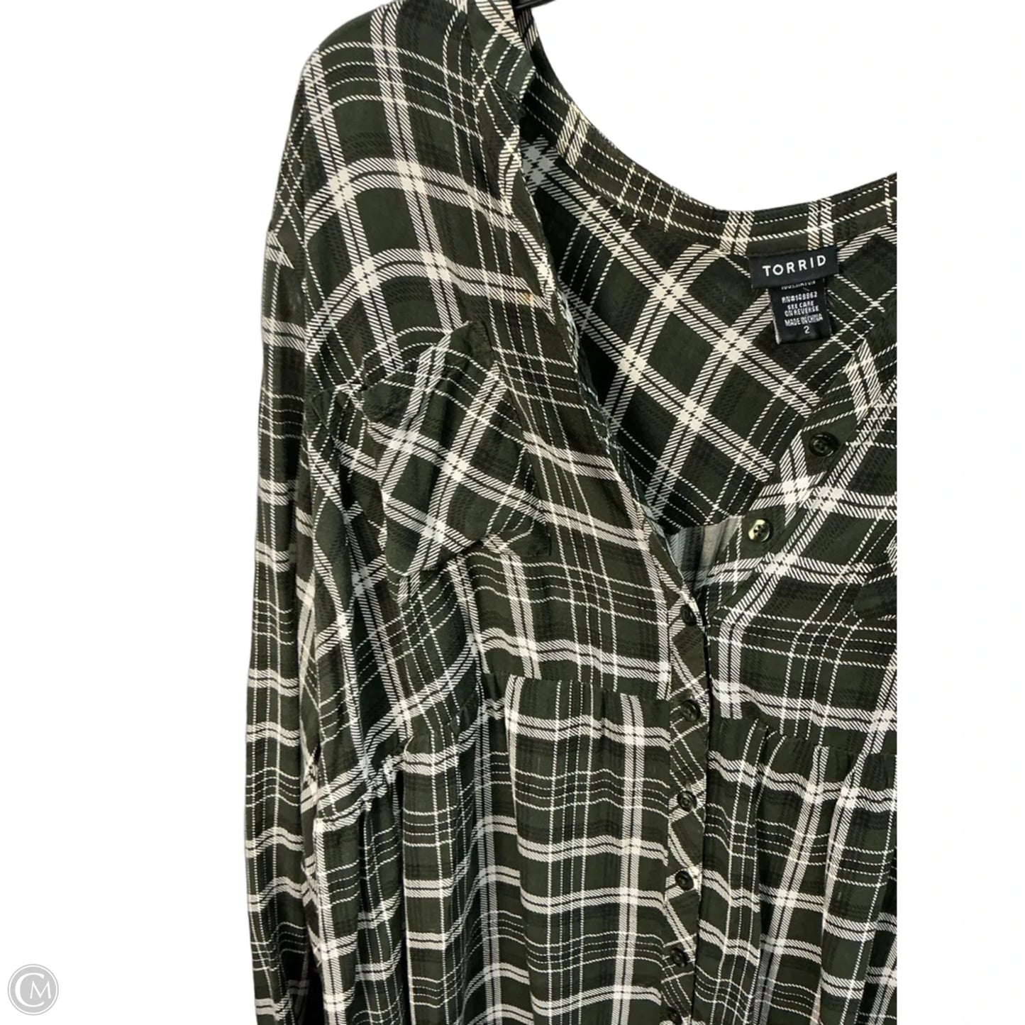 Top Long Sleeve By Torrid In Green, Size: 18