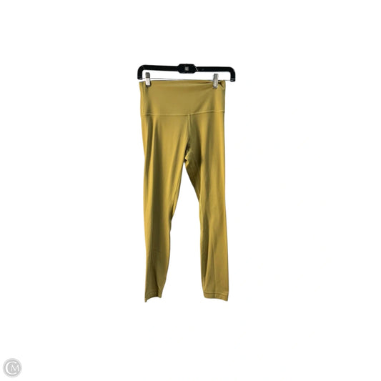 Athletic Leggings By Lululemon In Yellow, Size: 4