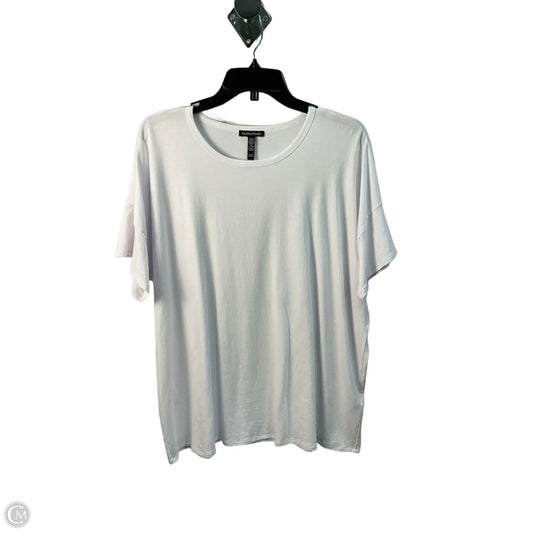 Top Short Sleeve Basic By Eileen Fisher In White, Size: Xl