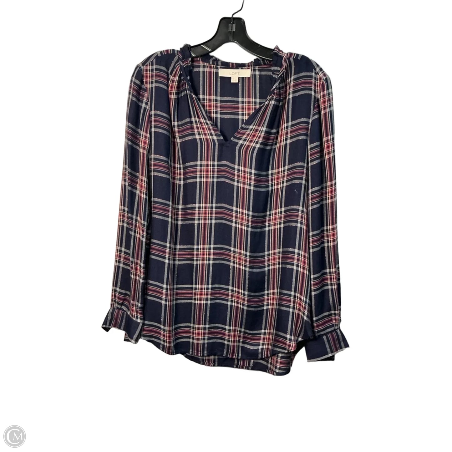 Top Long Sleeve By Loft In Blue, Size: S
