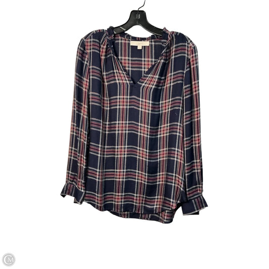 Top Long Sleeve By Loft In Blue, Size: S