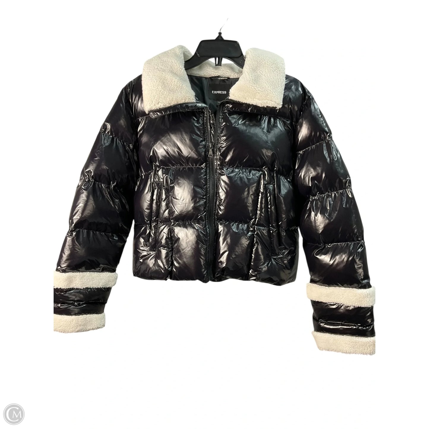 Jacket Puffer & Quilted By Express In Black, Size: Xl