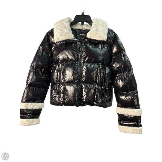Jacket Puffer & Quilted By Express In Black, Size: Xl