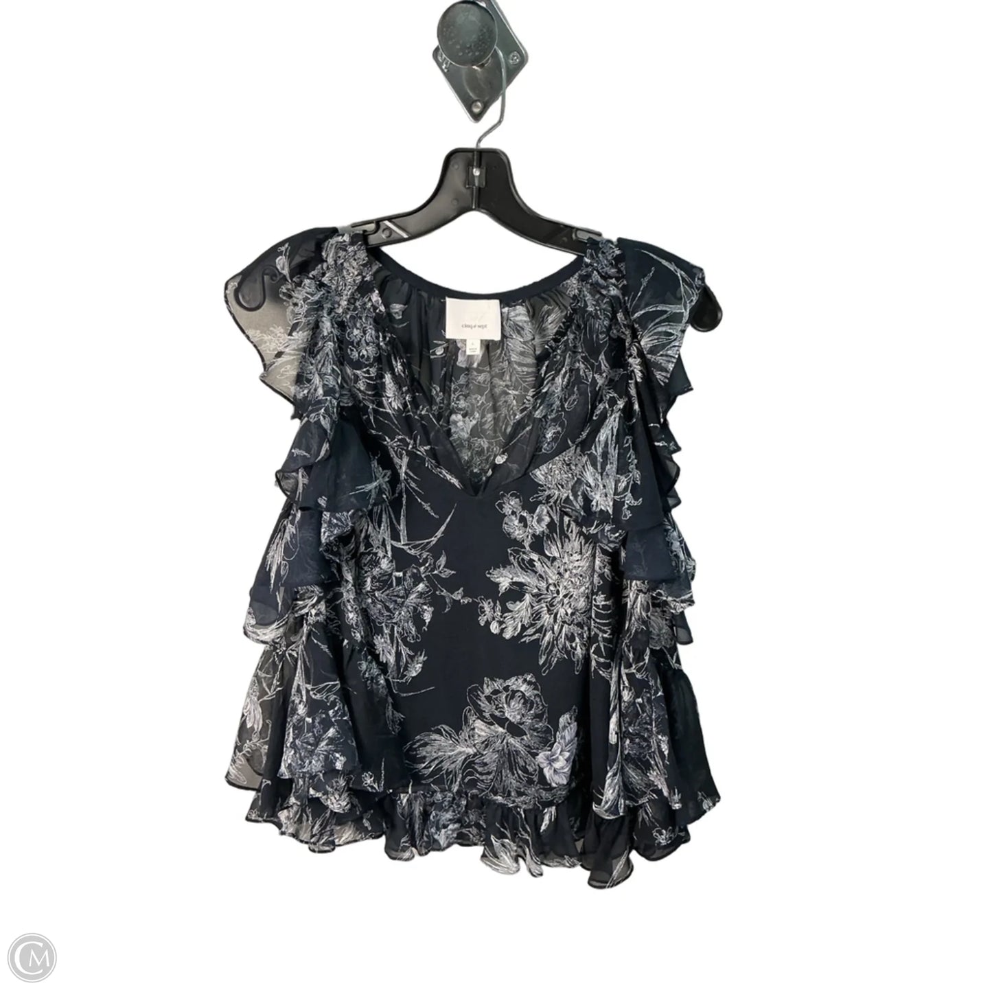 Top Sleeveless By Cinq A Sept In Blue, Size: L