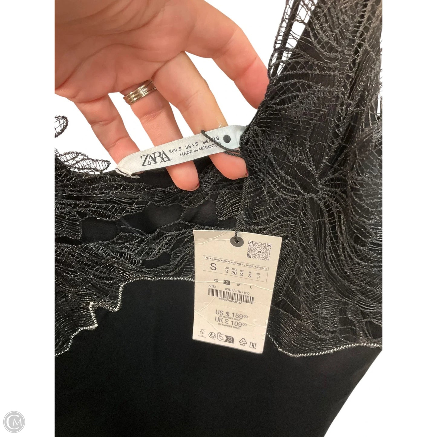 Dress Casual Maxi By Zara In Black, Size: S
