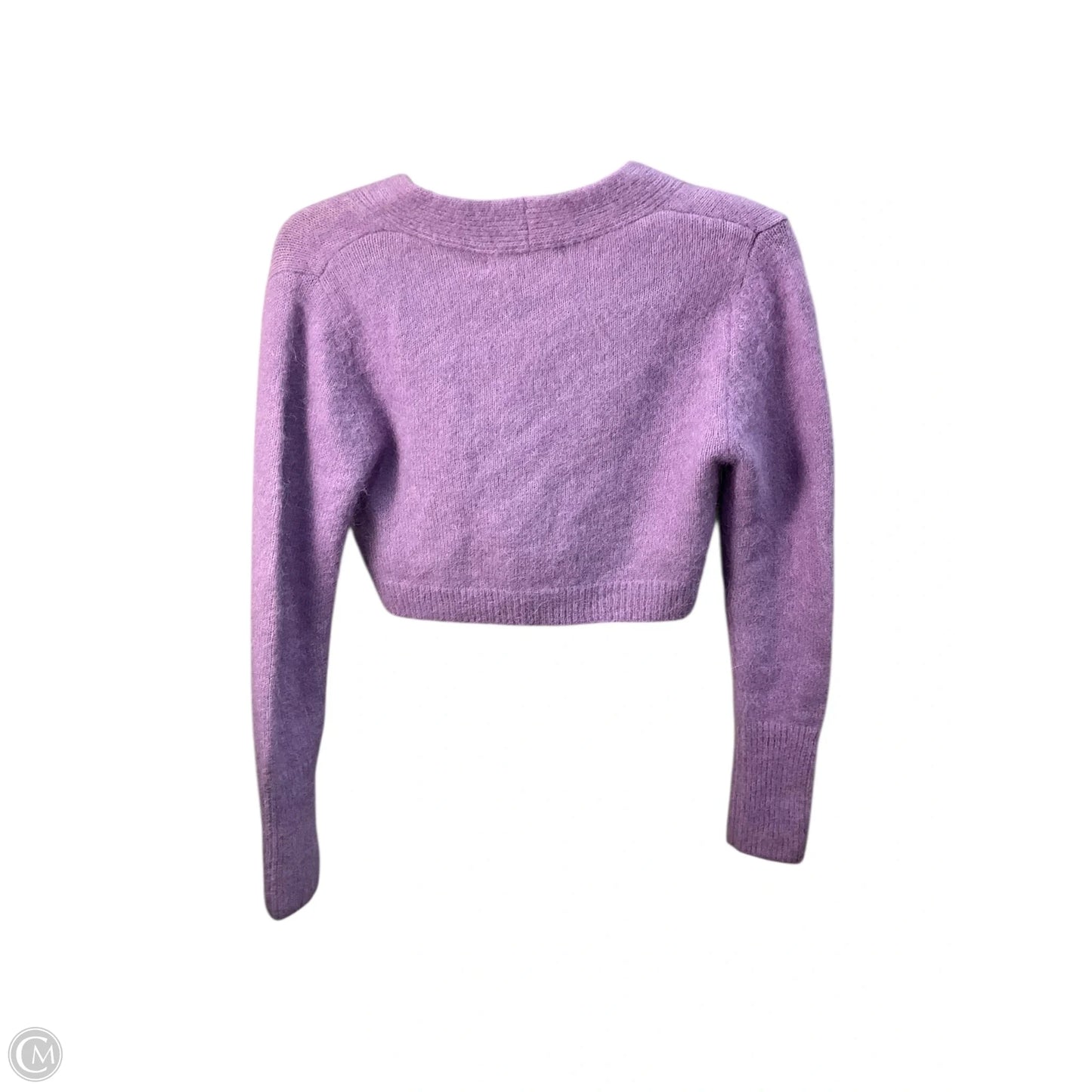 Sweater Cardigan By Zara In Purple, Size: S