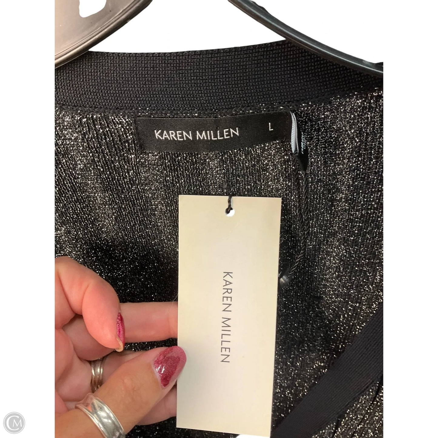 Top Long Sleeve By Karen Millen In Black, Size: L