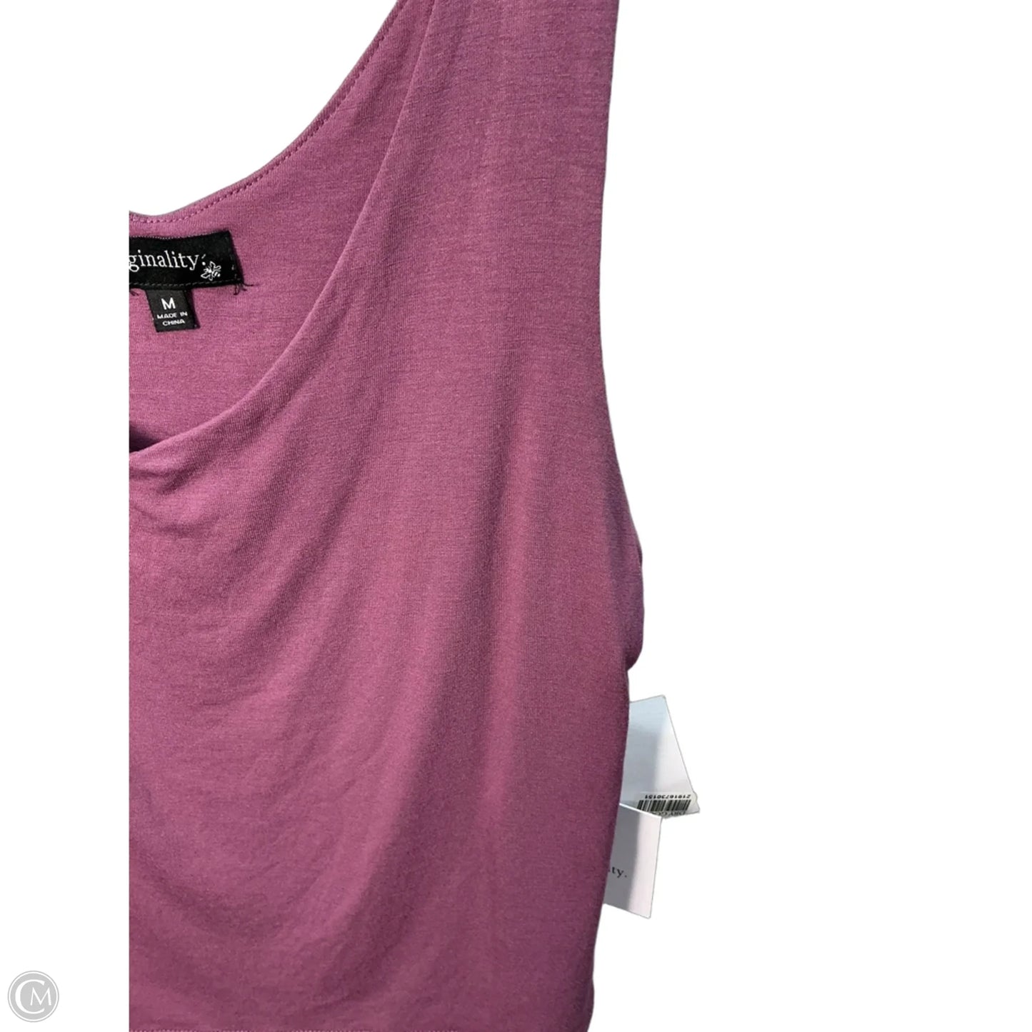 Top Sleeveless Basic By Originality In Purple, Size: M