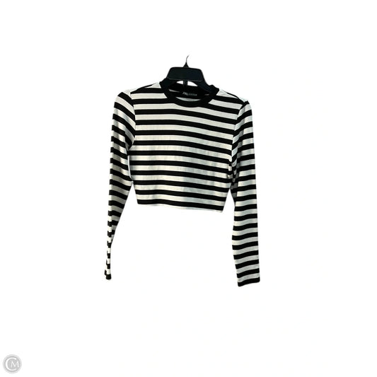 Top Long Sleeve By Zara In Black, Size: L