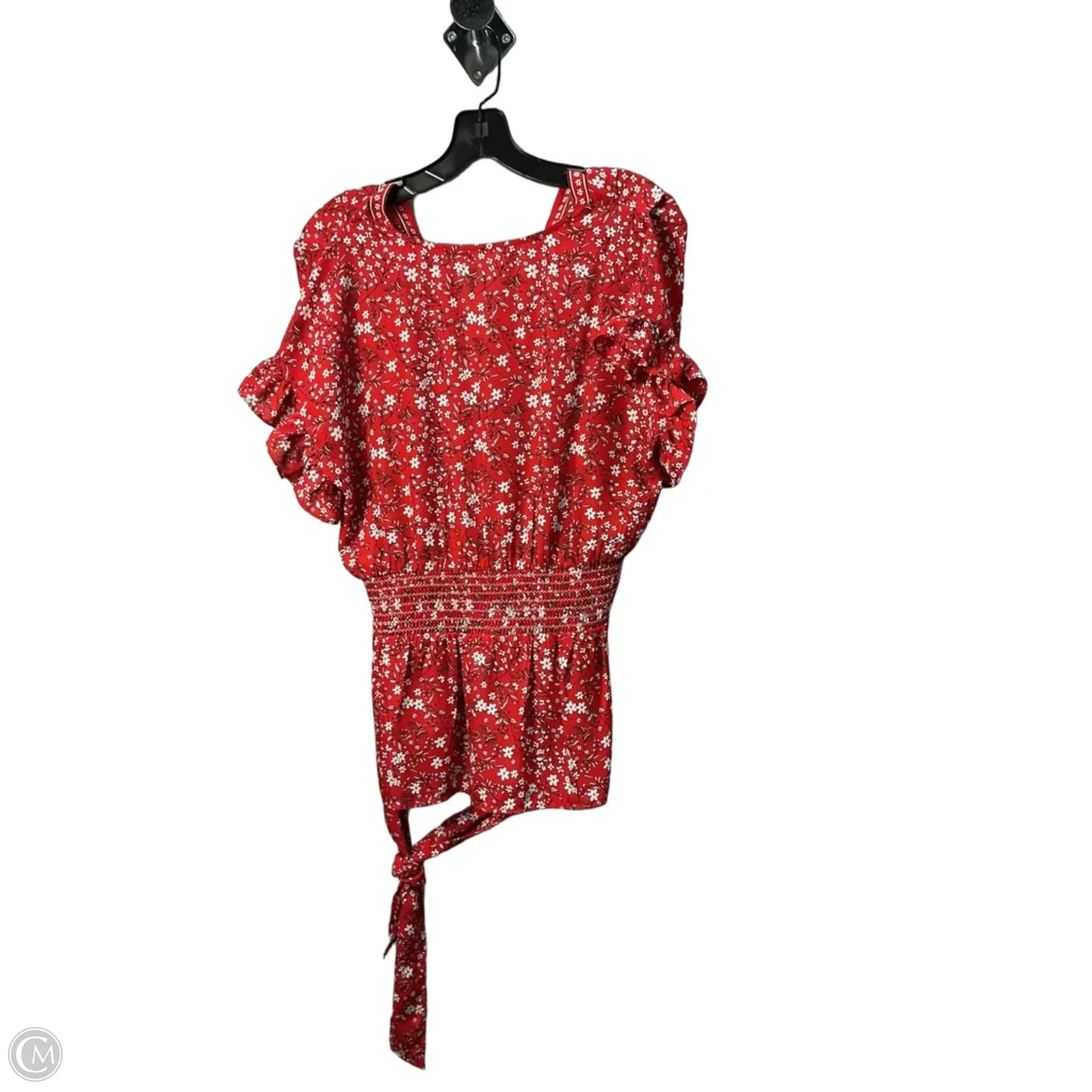 Top Short Sleeve By Max Studio In Red, Size: M