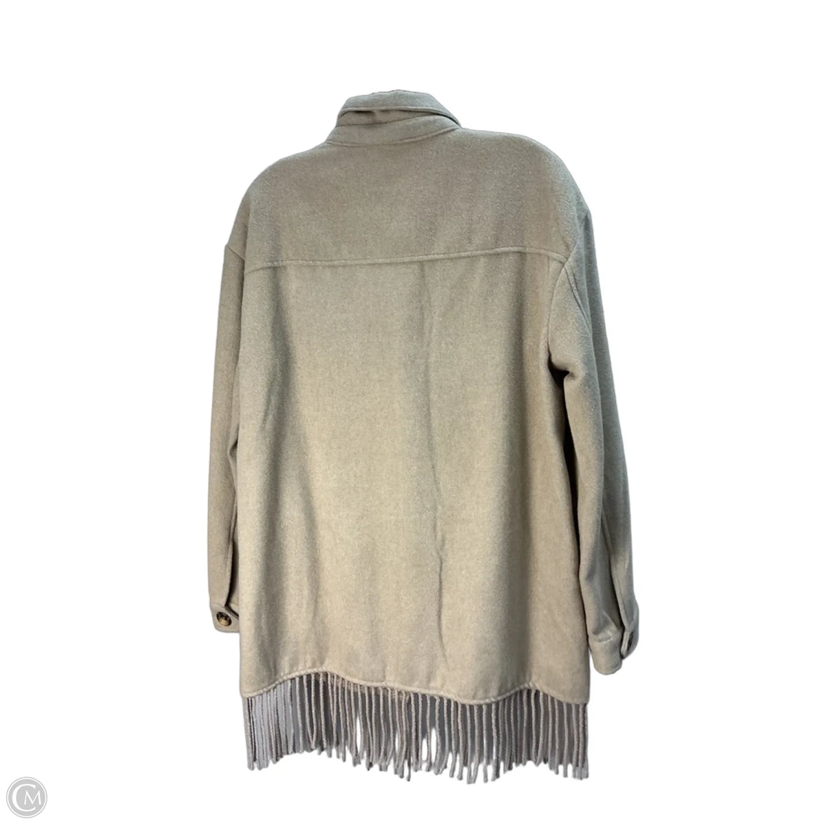 Jacket Shirt By Laundry In Tan, Size: M