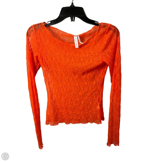 Top Long Sleeve By Out From Under In Orange, Size: S
