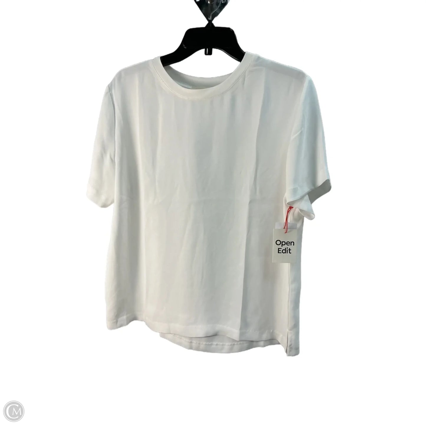Top Short Sleeve Basic By Open Edit In White, Size: M