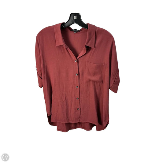 Top Short Sleeve By Madewell In Red, Size: L
