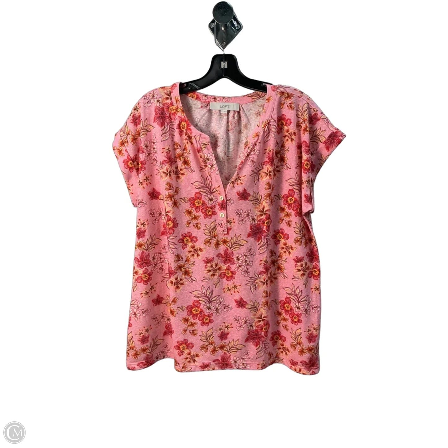 Top Sleeveless By Loft In Pink, Size: S