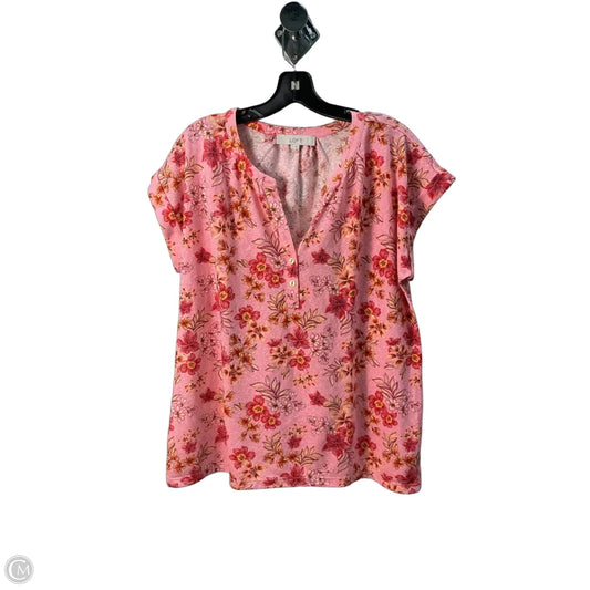 Top Sleeveless By Loft In Pink, Size: S