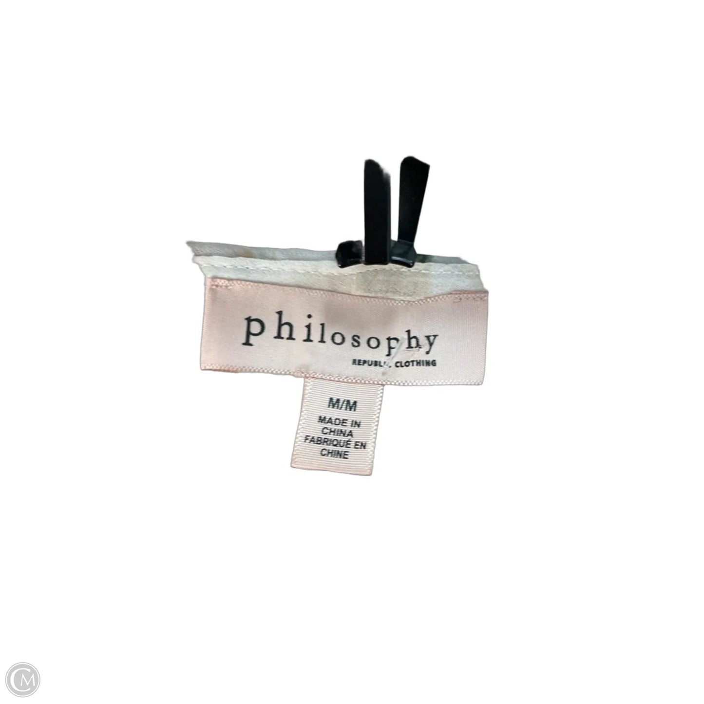 Top Short Sleeve By Philosophy In Cream, Size: M