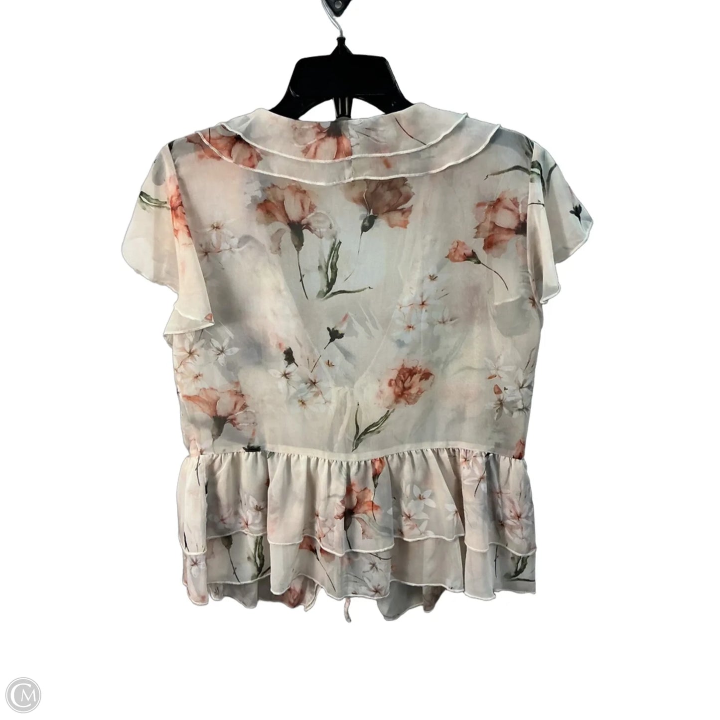 Top Short Sleeve By Philosophy In Cream, Size: M