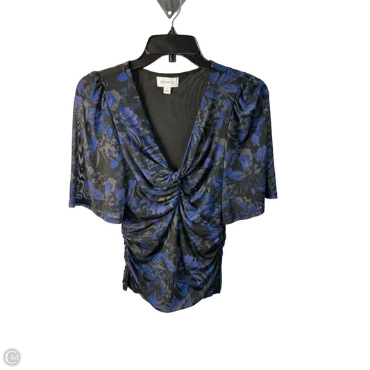 Top Short Sleeve By Evereve In Blue, Size: S