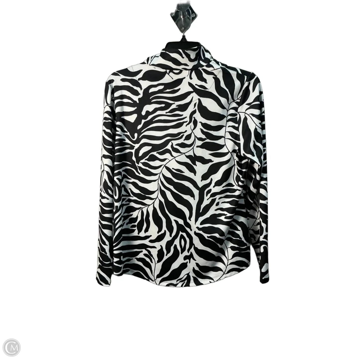 Athletic Sweatshirt Collar By Chicos In Black, Size: M