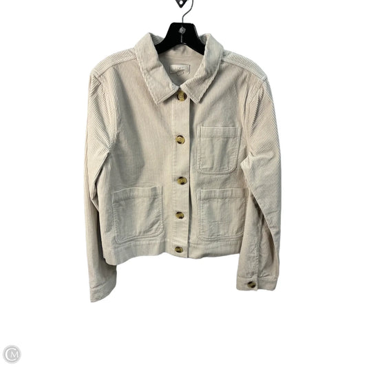 Jacket Shirt By Loft In Cream, Size: M
