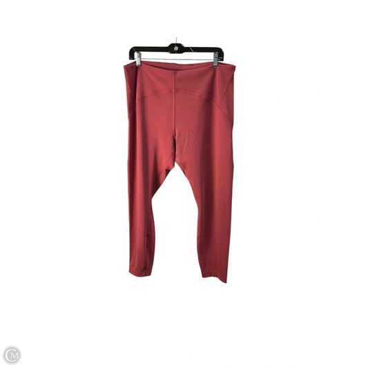 Athletic Leggings By Lululemon In Red, Size: 16