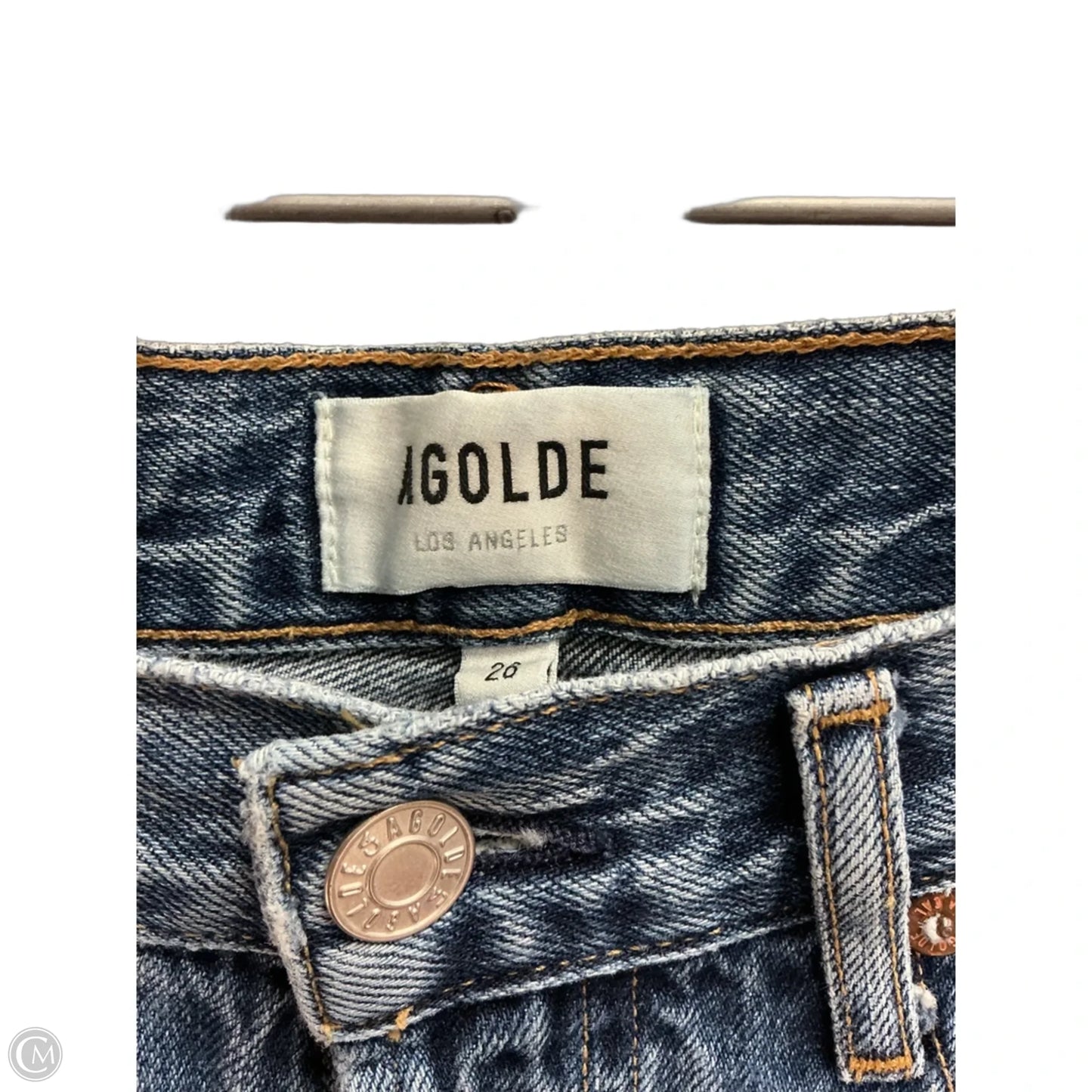 Jeans Straight By Agolde In Blue, Size: 4
