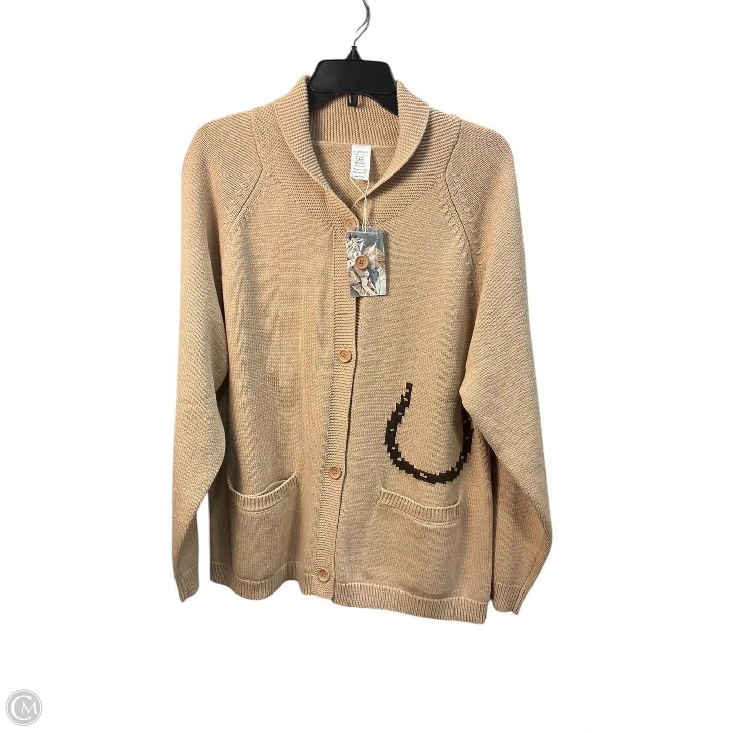 Sweater Cardigan By Cmc In Brown, Size: L