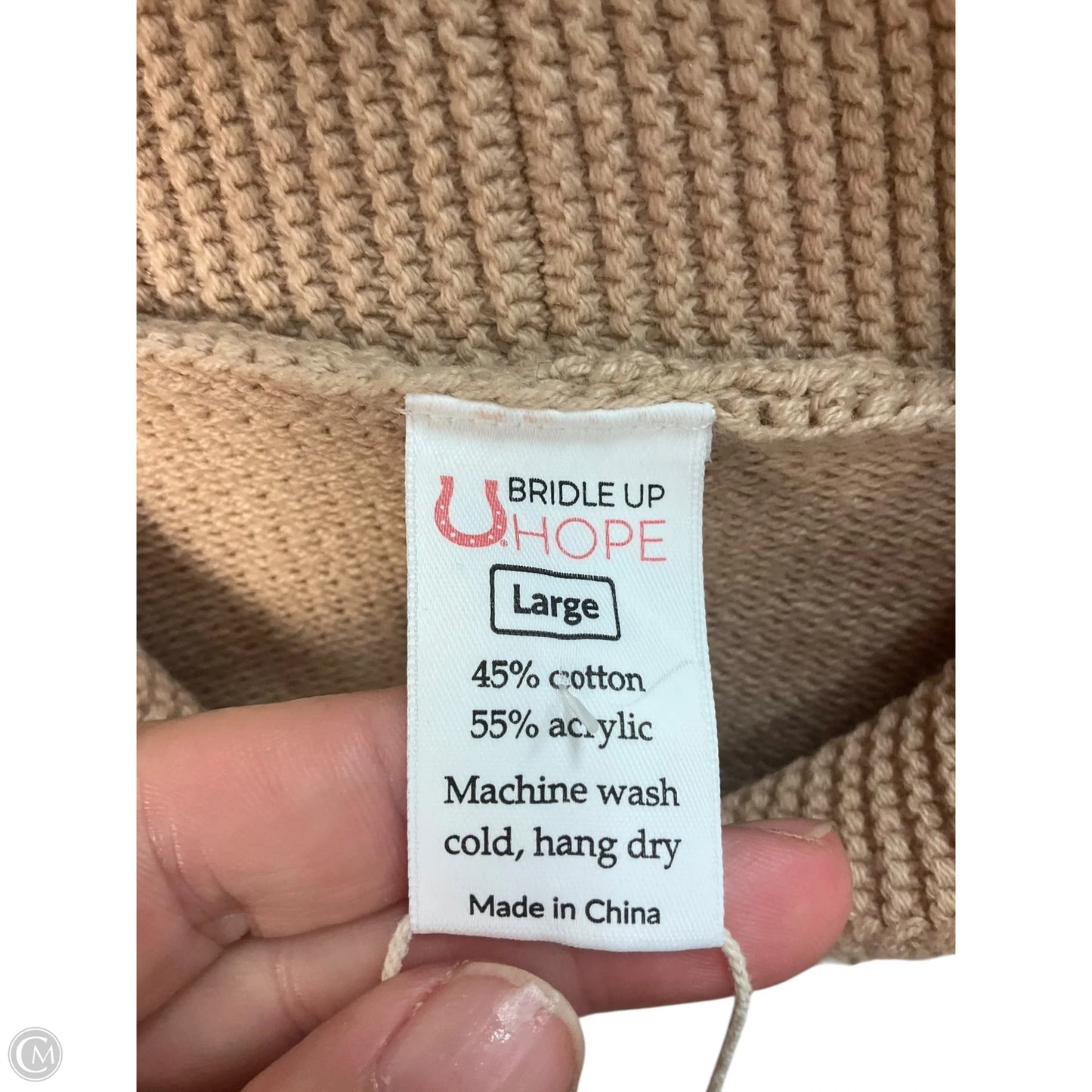 Sweater Cardigan By Cmc In Brown, Size: L