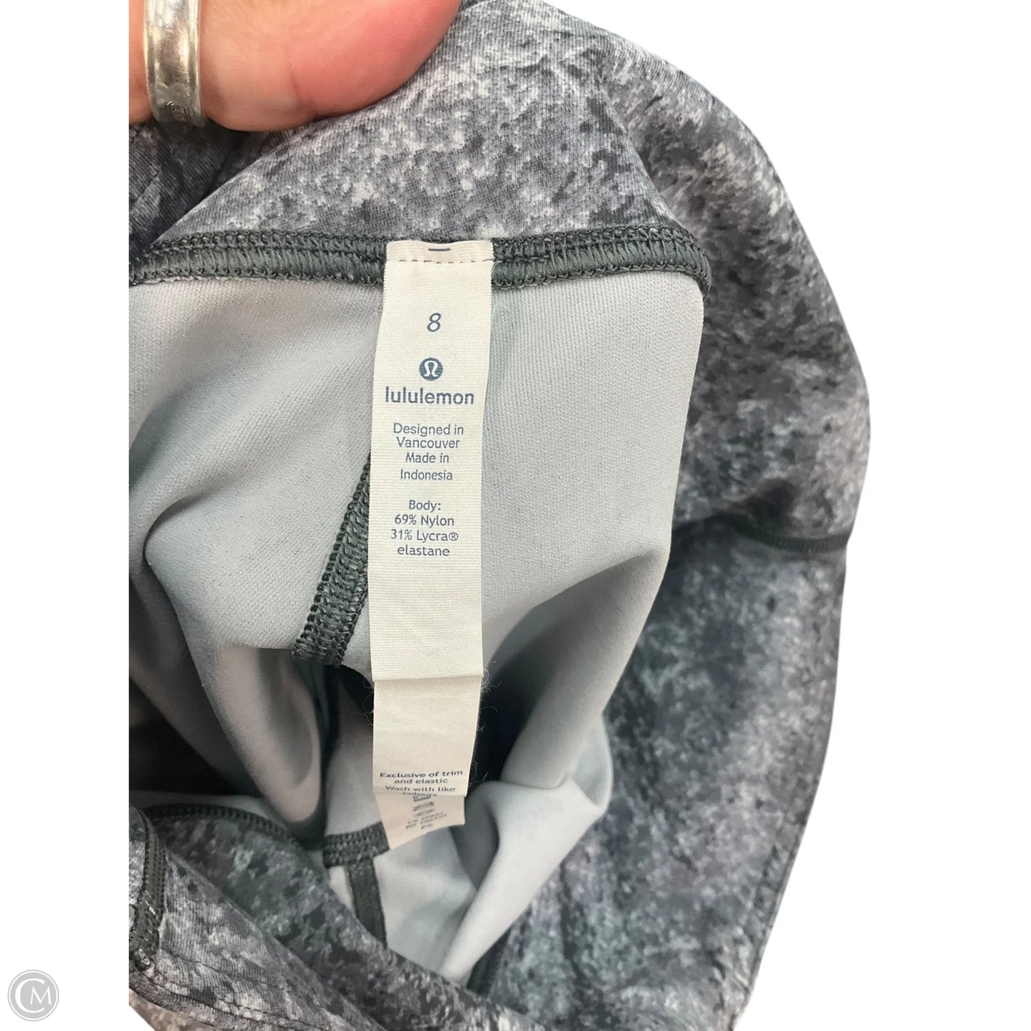 Athletic Leggings By Lululemon In Grey, Size: M