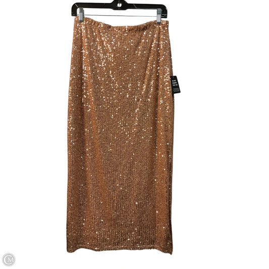 Skirt Maxi By Express In Gold, Size: 12