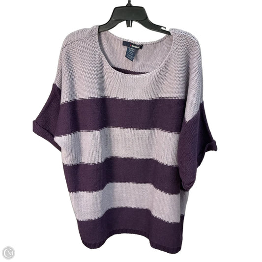 Sweater Short Sleeve By Denim 24/7 In Purple, Size: 18