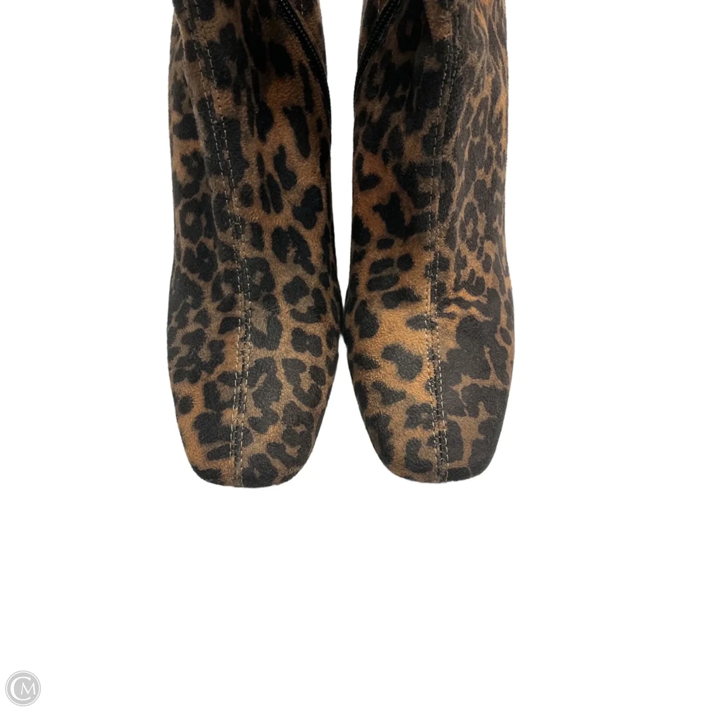 Boots Ankle Heels By Anthropologie In Animal Print, Size: 6