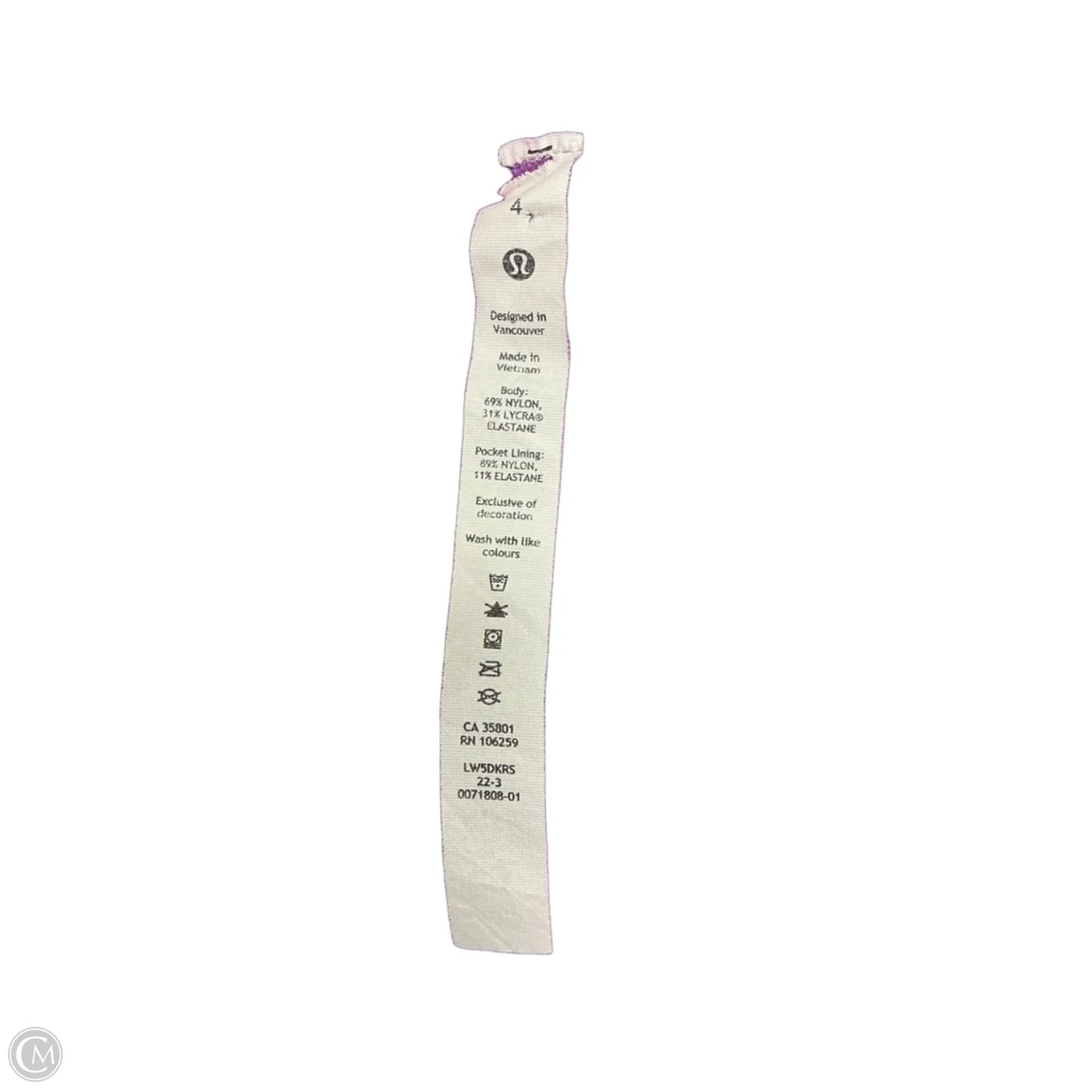 Athletic Leggings By Lululemon In Purple, Size: S