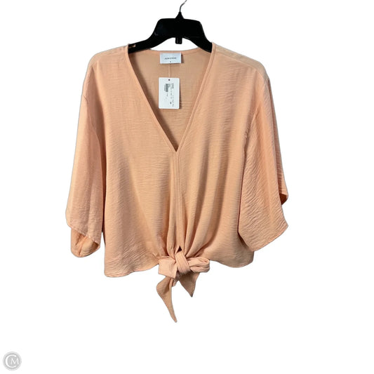 Top Short Sleeve By Adrienne In Orange, Size: S