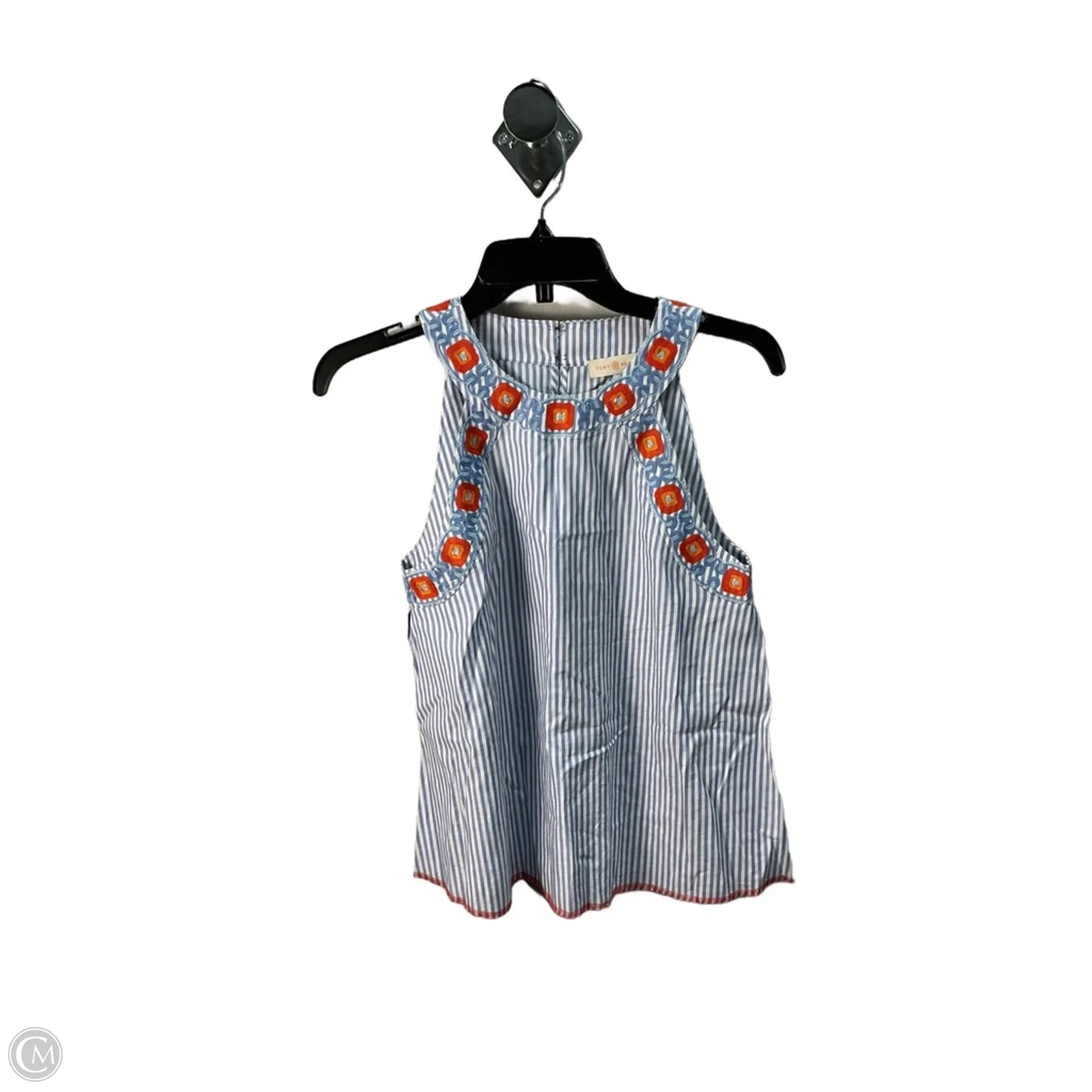 Top Sleeveless Designer By Tory Burch In Blue, Size: Xs