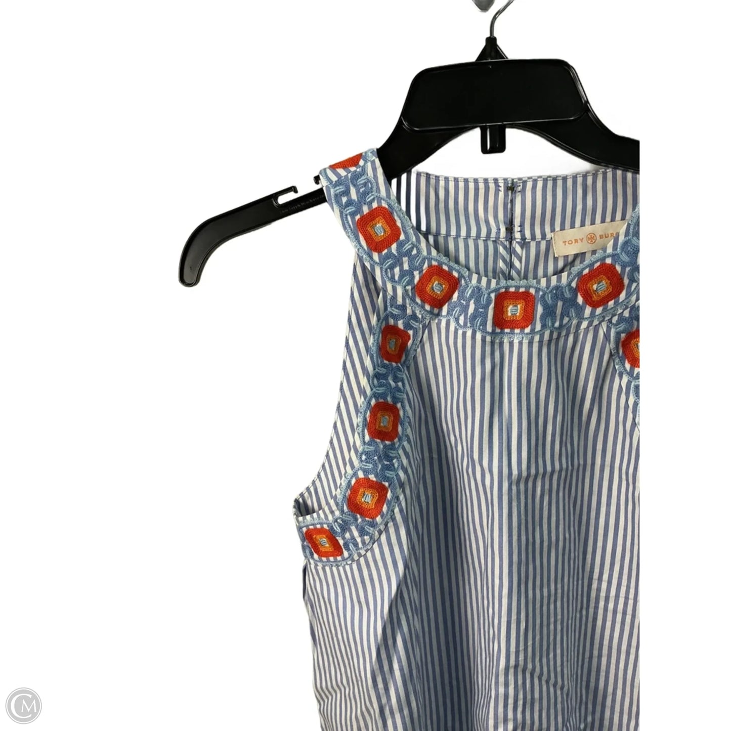 Top Sleeveless Designer By Tory Burch In Blue, Size: Xs