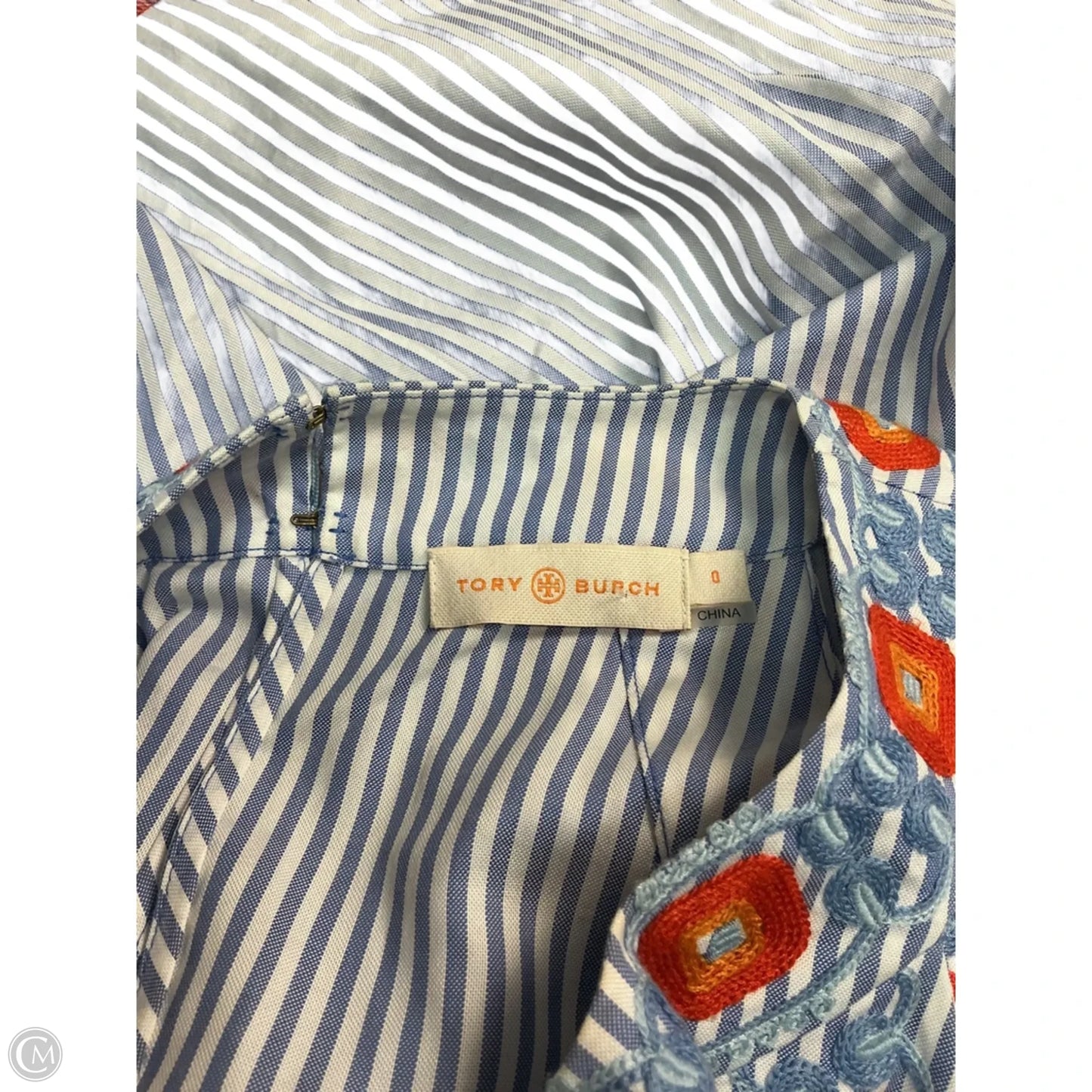 Top Sleeveless Designer By Tory Burch In Blue, Size: Xs