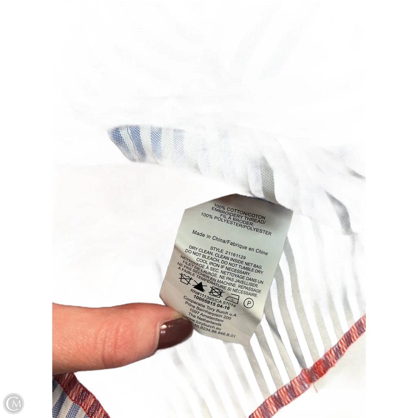 Top Sleeveless Designer By Tory Burch In Blue, Size: Xs