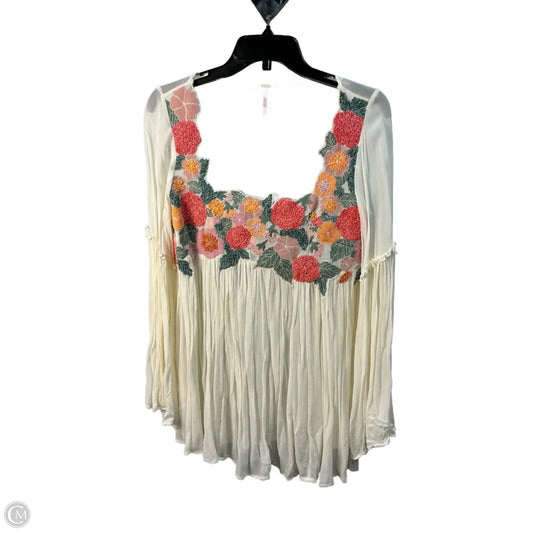 Tunic Long Sleeve By Free People In Cream, Size: Xs