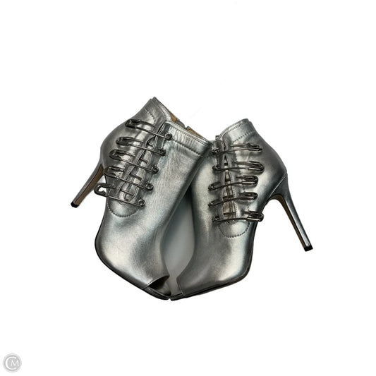Boots Ankle Heels By Katy Perry In Silver, Size: 7