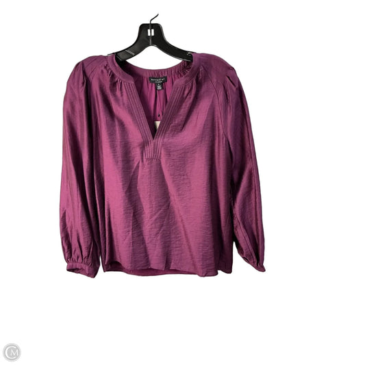 Top Long Sleeve By Current Air In Purple, Size: S
