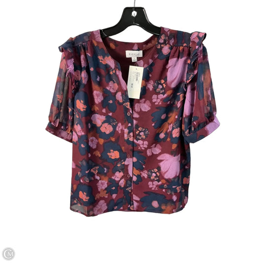 Top Short Sleeve By Evereve In Purple, Size: S