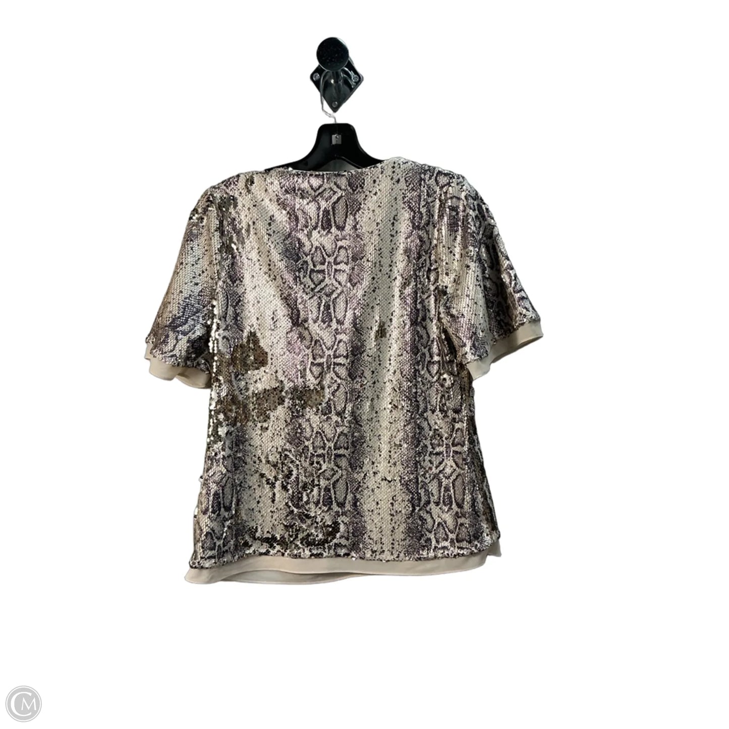 Top Short Sleeve By Clothes Mentor In Animal Print, Size: S