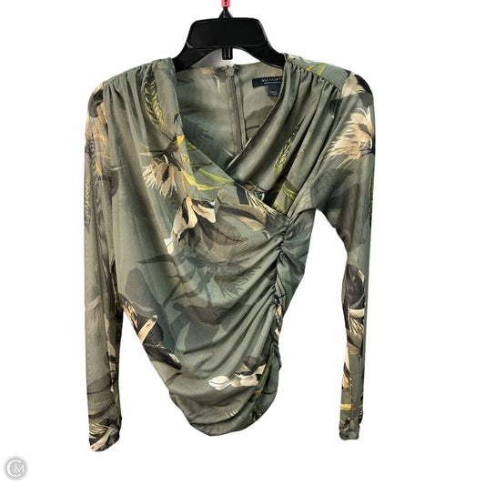 Top Long Sleeve Designer By All Saints In Green, Size: S