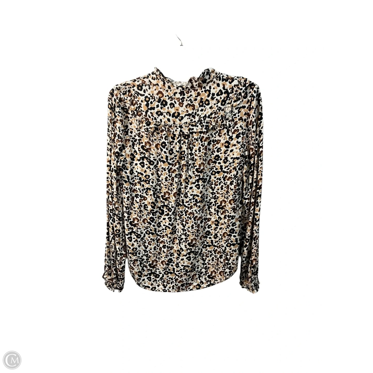 Top Long Sleeve By Maeve In Animal Print, Size: 4