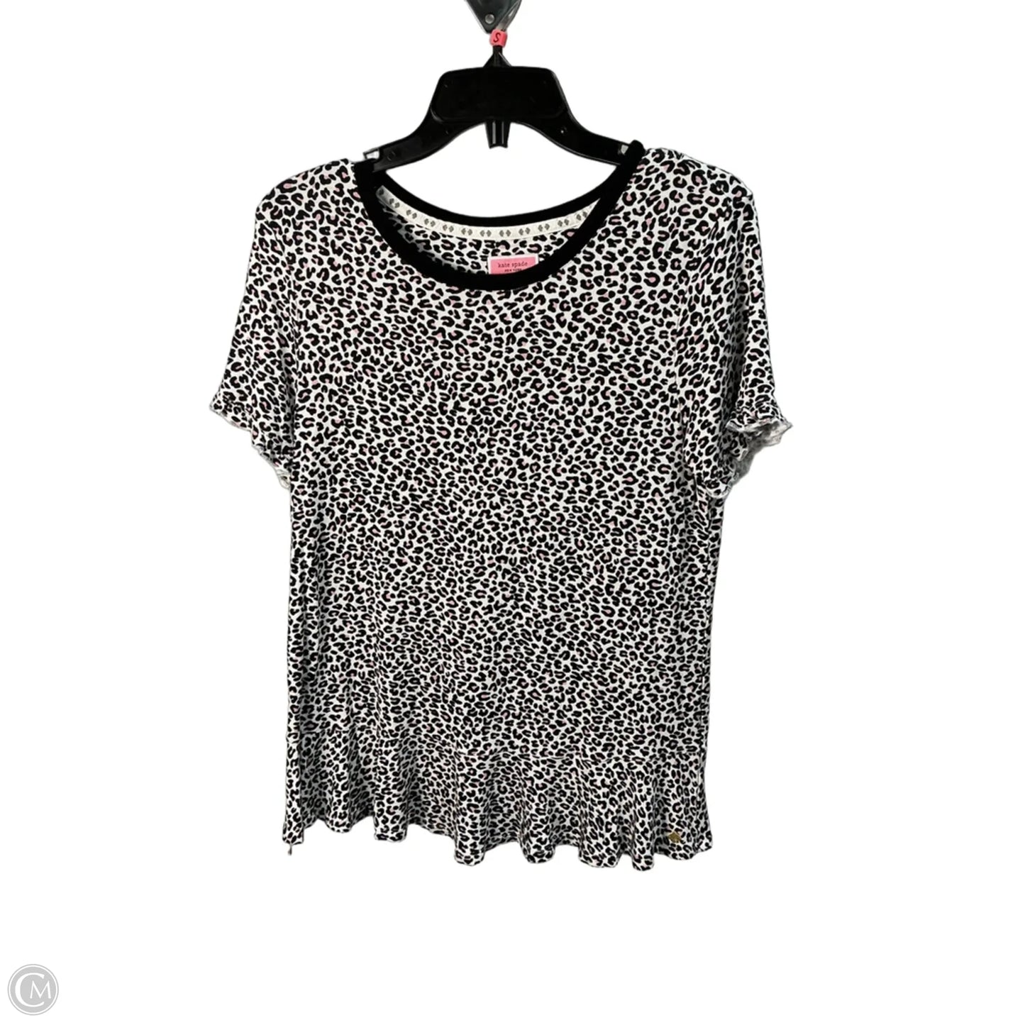 Top Short Sleeve Designer By Kate Spade In Animal Print, Size: S