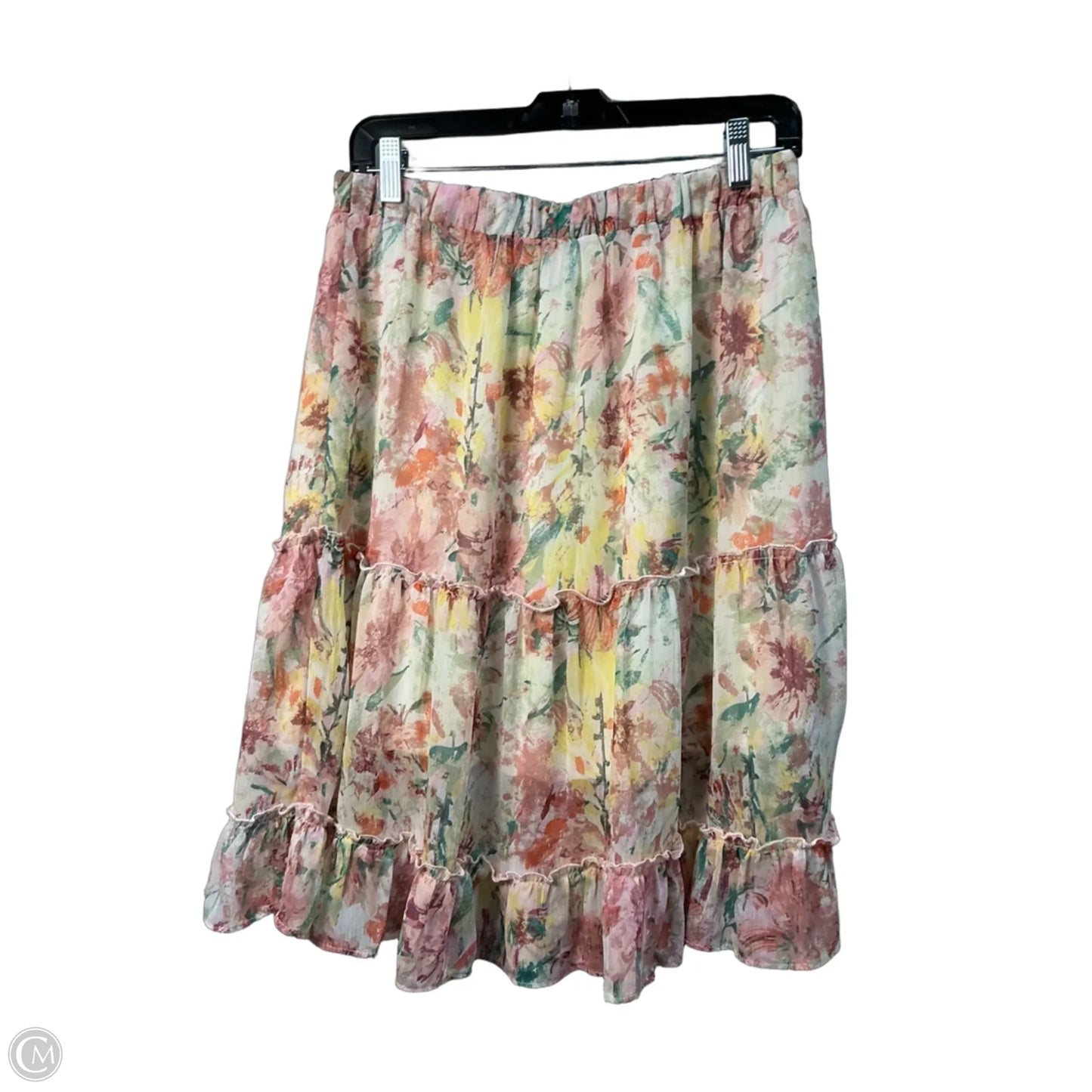 Skirt Midi By Mystree In Floral Print, Size: 12
