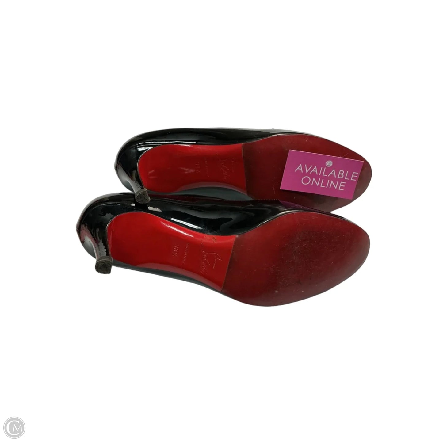 Shoes Luxury Designer By Christian Louboutin In Black, Size: 8.5