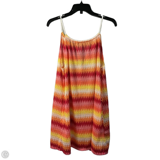 Dress Casual Midi By C And C In Orange & Pink, Size: S